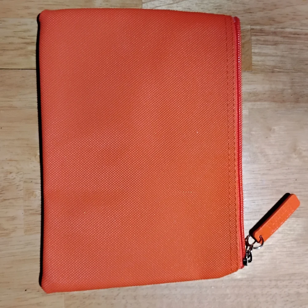Lacoste Red-Orange Zip Pouch